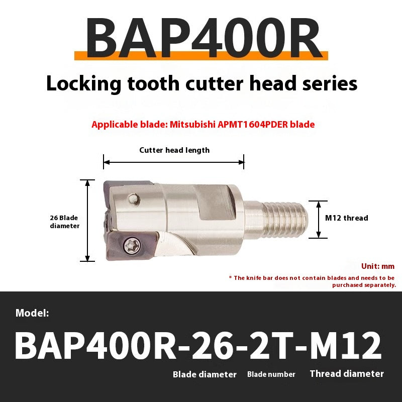 1147-Split BAP300R400R Interchangeable Anti-vibration Bar Locking Tooth Milling Head for APMT1135/1604 Inserts Shandong Denso Pricision Tools Co.,Ltd.
